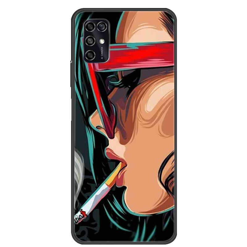 For ZTE Blade V2020 Smart Case Black Bumper Silicon TPU Soft Phone Cover Case For ZTE Blade V20 Smart 8010 Funda Cartoon Coque