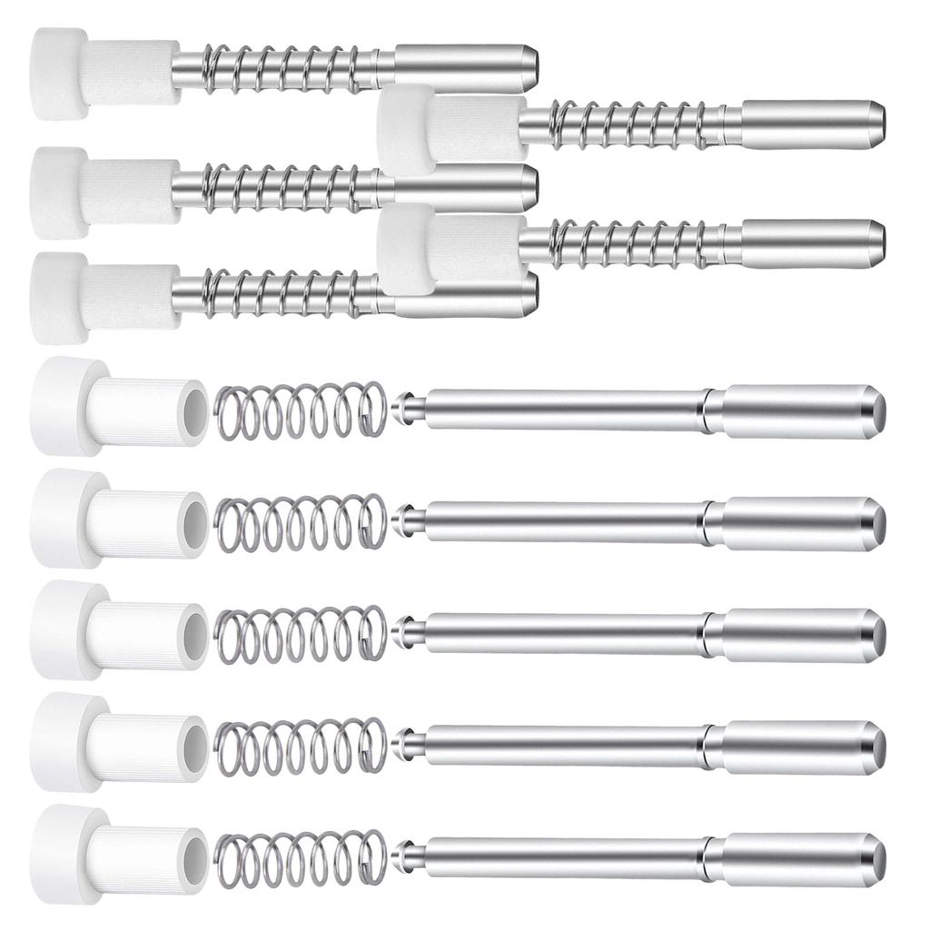 Pack of 10 Aluminum Window Screen Plunger Locks Rustproof Easy Installation Screen Fasteners Set for Home Office Garage