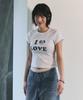 Beullusseonpeullawo I Love Cat Crop Top [White]