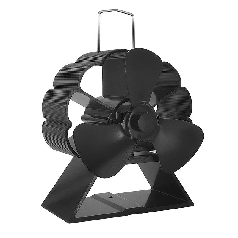 6 Blades Mini Fireplace Fan Heat Powered Stove Fan Wood Log Burner Eco Quiet Energy Saving Heater Home Efficient Heat Distribute