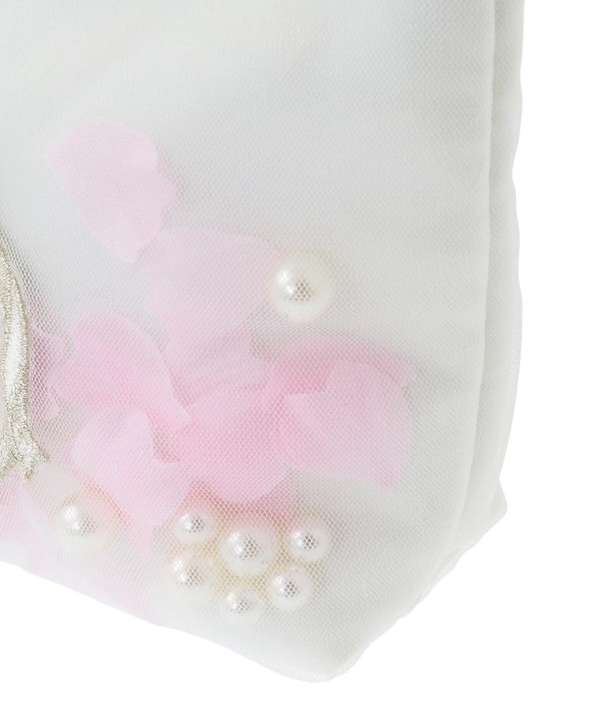 Maison de Fleur Marie Blütenblatt Perlenbeutel, Off-White, Damen