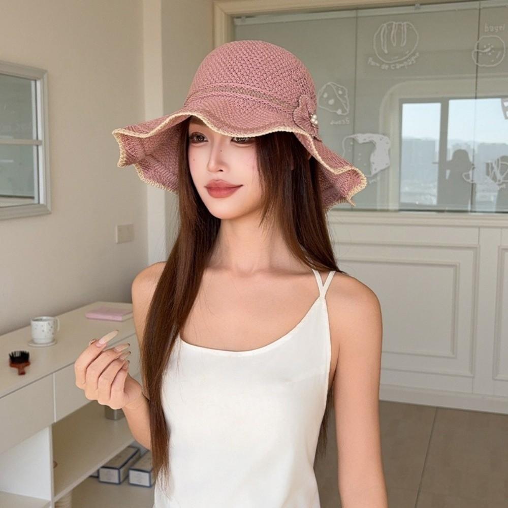 Sun-protective Fisherman Cap Breathable Beach Cap Trendy Sun Hat for Women