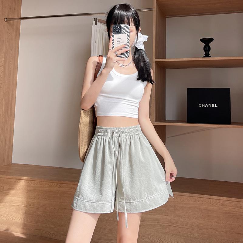 

Purple quick-drying shorts women s new summer wear loose casual large size fat mm ice silk Yamamoto five-point pants S fit ( 42.5-50kg ) легкие хаки