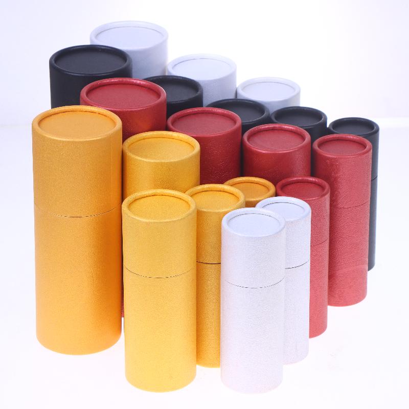 1 Pcs Copperplate Paper Tube Box Paper Gift Packaging Round Cylinder Oil Bottle Package Cardboard Tube For Essential Oil Perfume