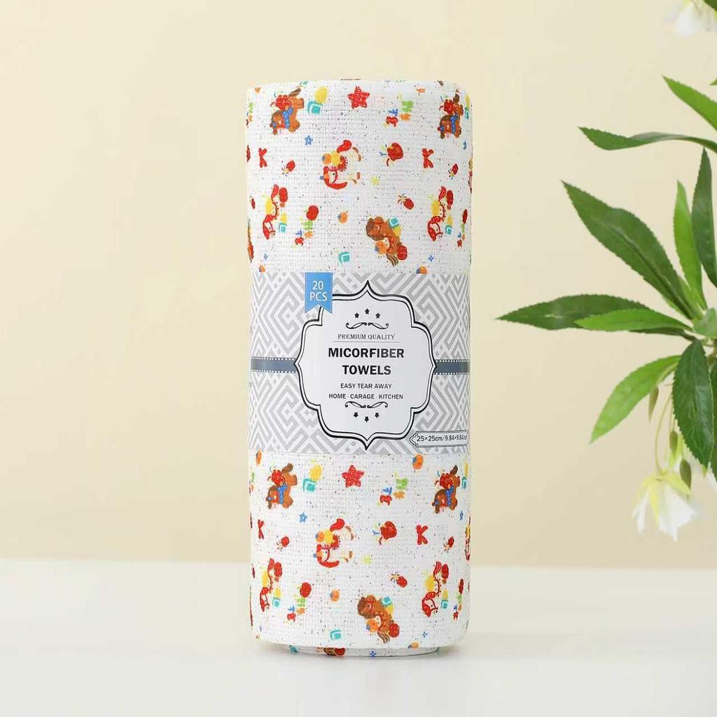 Dual-Use Ultra-Fine Fiber Tearable Kitchen Towel Roll