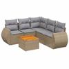 VidaXL Salon de jardin avec coussins 6 pcs beige résine tressée 3257333