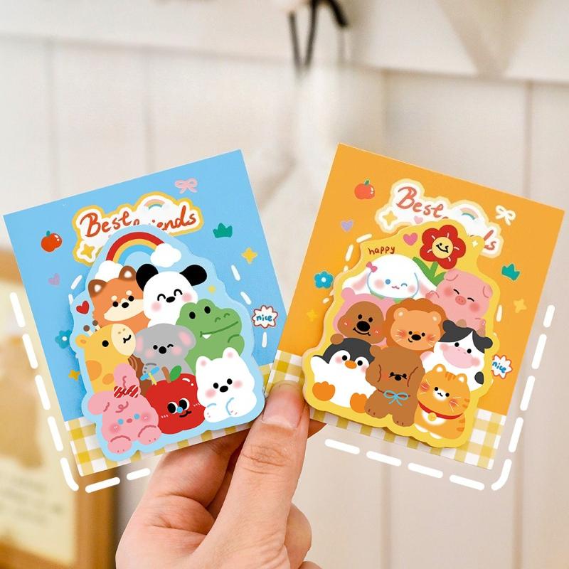 Office School Supplies Animal Jenga Notes for Kawai Students Cute Pet Decorative Notes High Looking Message N Times Gift Posted