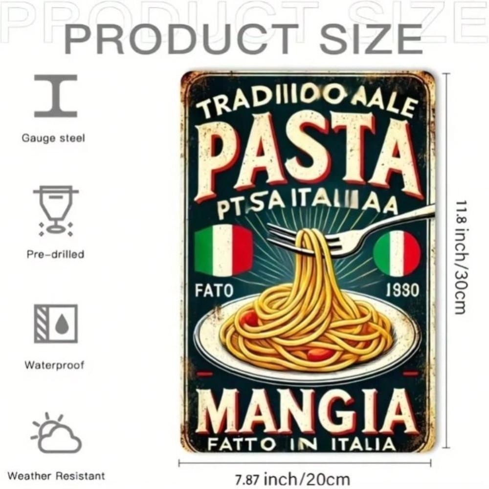 Retro Kitchen Metal Poster Carbonara Wall Art