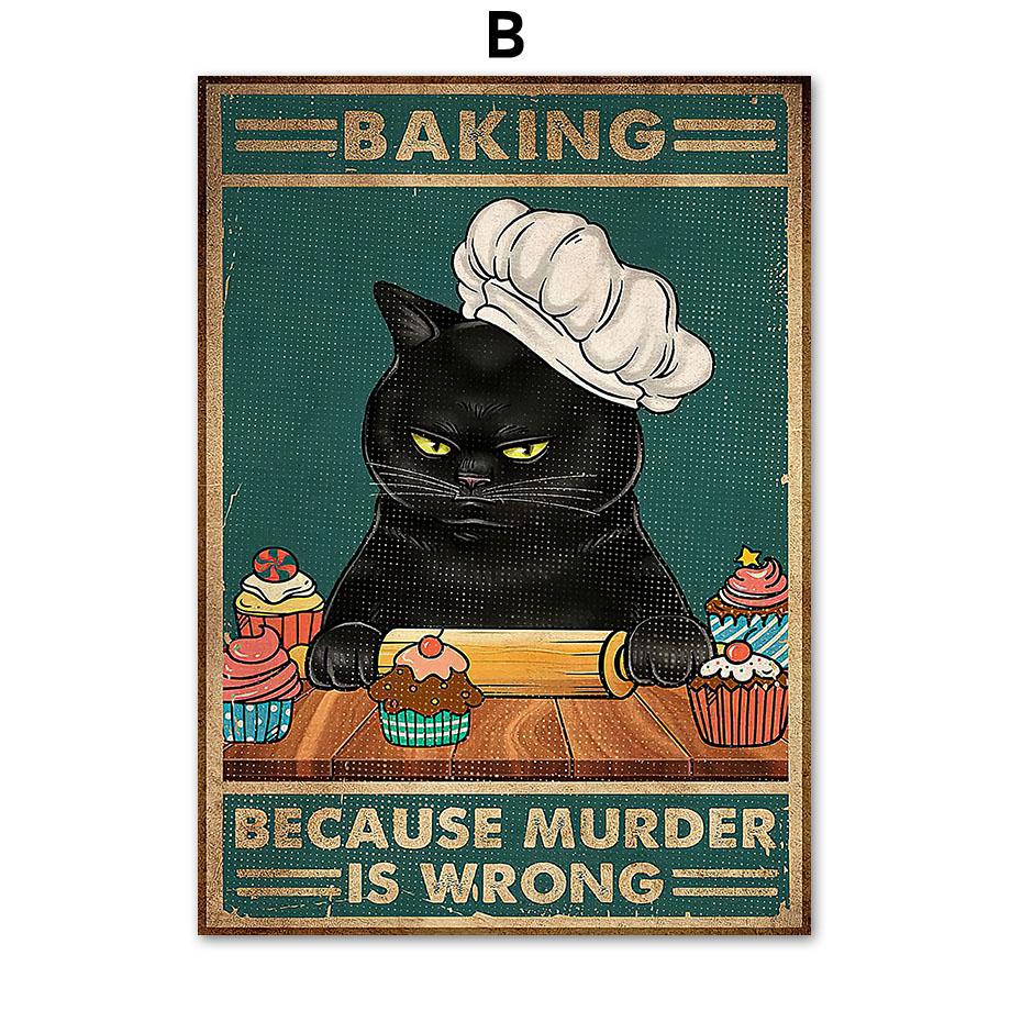 Vintage Coffee Toilet Paper Cat Bar Club Posters And Pints Nordic Wall Art Canvas Painting Abstract Pictures For Bathroom Decor