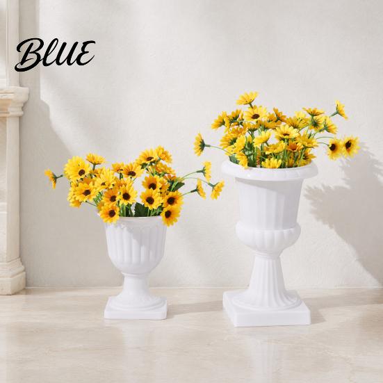 Durable Garden Pot Flower Urn Planter Plastic Plant White Small Outdoor Planter Urn