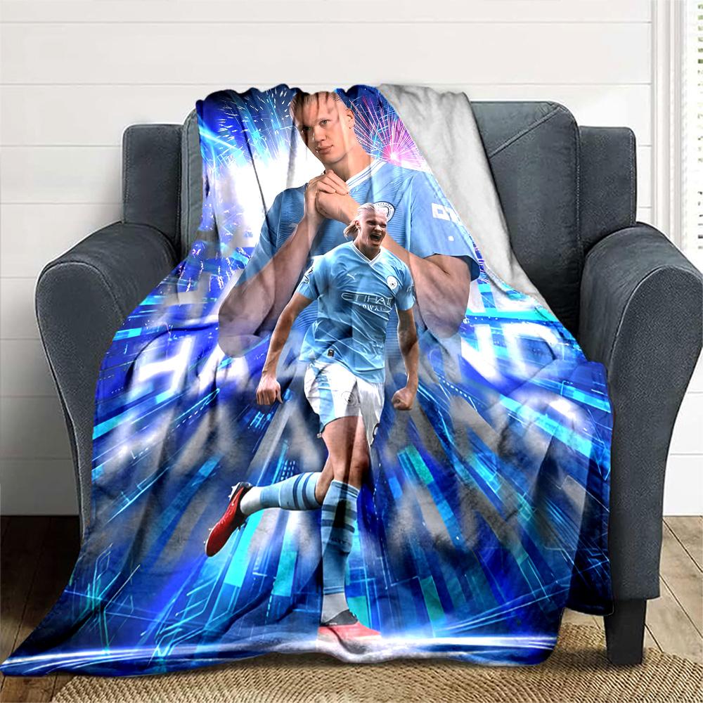 1pc Haaland9 Blanket, Gift, for Men and Women, Soft Blanket, Good for Sofa Bed Couch Travel, Lightweight Flannel Blanket
