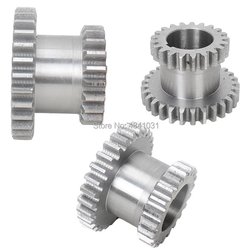2 szt. Wysokie i niskie metalowe koło zębate przekładni T29xT21&T20xT12 SIEG C2&C3-014G/024G JET BD-6 Tokarka metalowa Koło zębate podwójne wału głównego