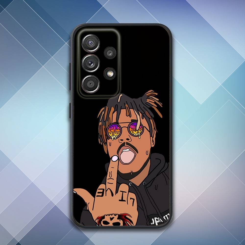 Rapper 999 J-Juice W-WRLD Phone Case For Samsung S25,S24,S21,S22,S23,S30,Ultra,S20,Plus,Fe,Lite,Note,10,9,5G Black Cover
