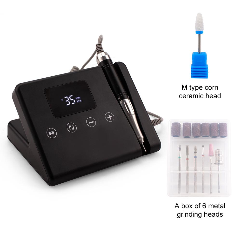 

BEPAN Coreless 65W Portable Stand Desktop Nail Drill Machine 35000RPM Drilling Manicure Pedicure Nail Polisher UK чёрный