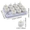 Versatile Battery Operated LED Flickering Tea Light Candles 12Pc Rechargeable Flameless Candles