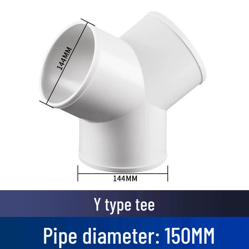 Y-Shaped Plastic Ventilation Tee Joint for Bathroom Heater, Exhaust, and Range Hood - Fresh Air Flow, 100mm