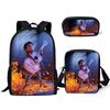 Popular COCO Music Skull Pattern 3D Print 3pcs/Set pupil School Bags Laptop Daypack Backpack Inclined shoulder bag Pencil Case