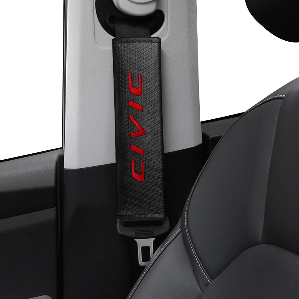 Car Seat Belt Carbon Fiber Safety Belt Shoulder Cover Breathable Protection For Honda Mugen Accord Civic Vezel CRV Jazz City HRV HF6