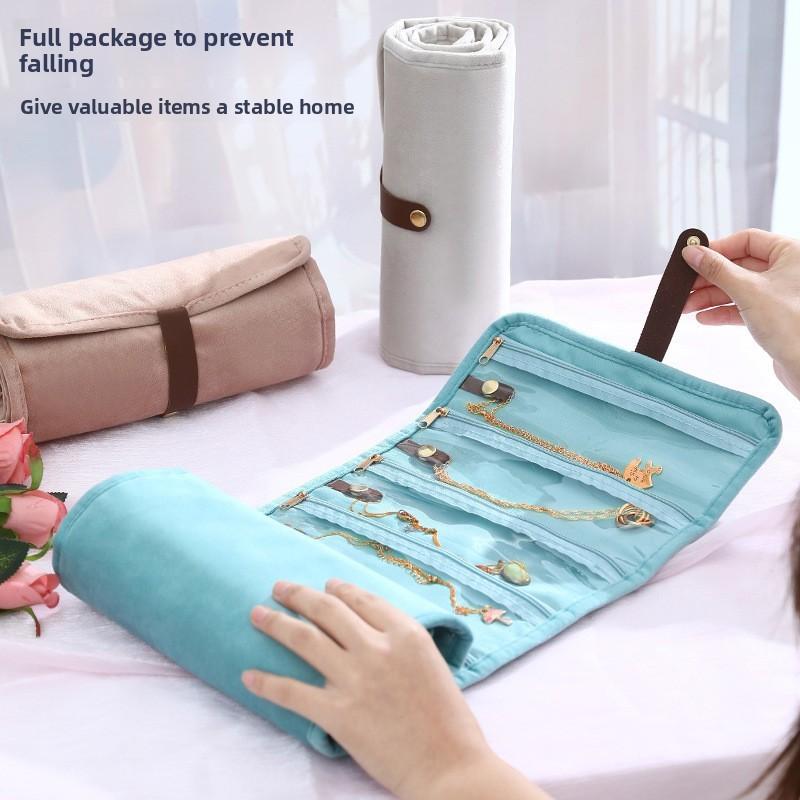 Style Jewelry Organizer Bag With Soft Fabric For Travel And Gift
