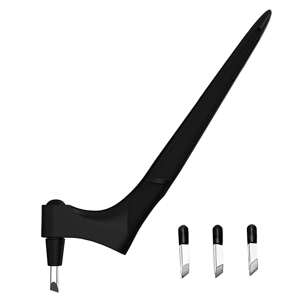 Craft Cutting Tools Stainless Steel Craft Knives with 15°/30°/45°360-degree Rotating Art Cutting Tool for Craft Hobby Scrapbooking Stencil Black