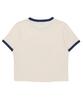 Syupeodeulai W Crop Festival Ringer T-Shirt Ivory