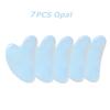 7pcs/ Gouache Scraper Rose Quartz Jade Guasha Stone Board Jade Massagers For Face Gua Sha Scraper Body Acupuncture Face  Lifting