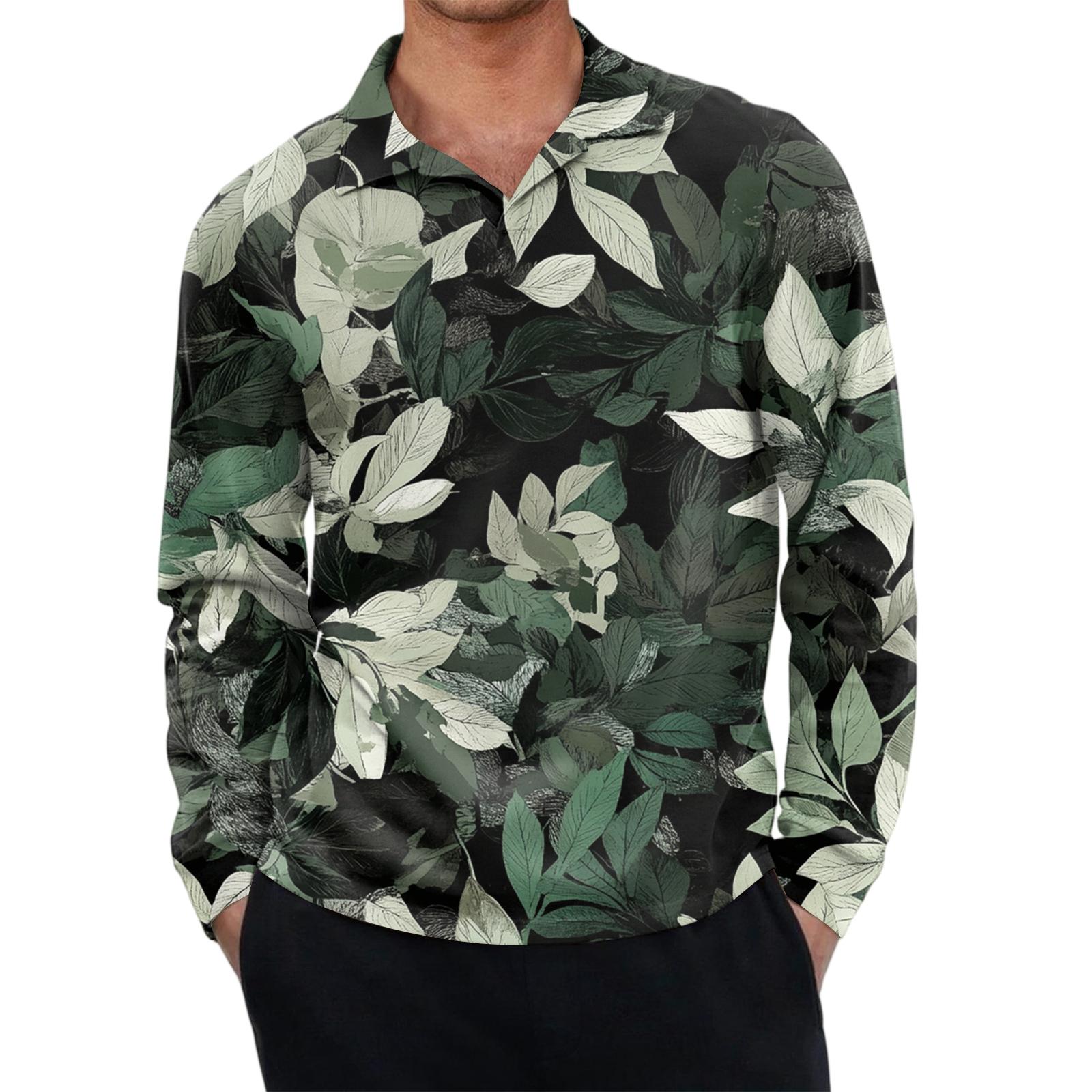 

Men s Casual Retro Small V-neck Long-sleeved Top XL