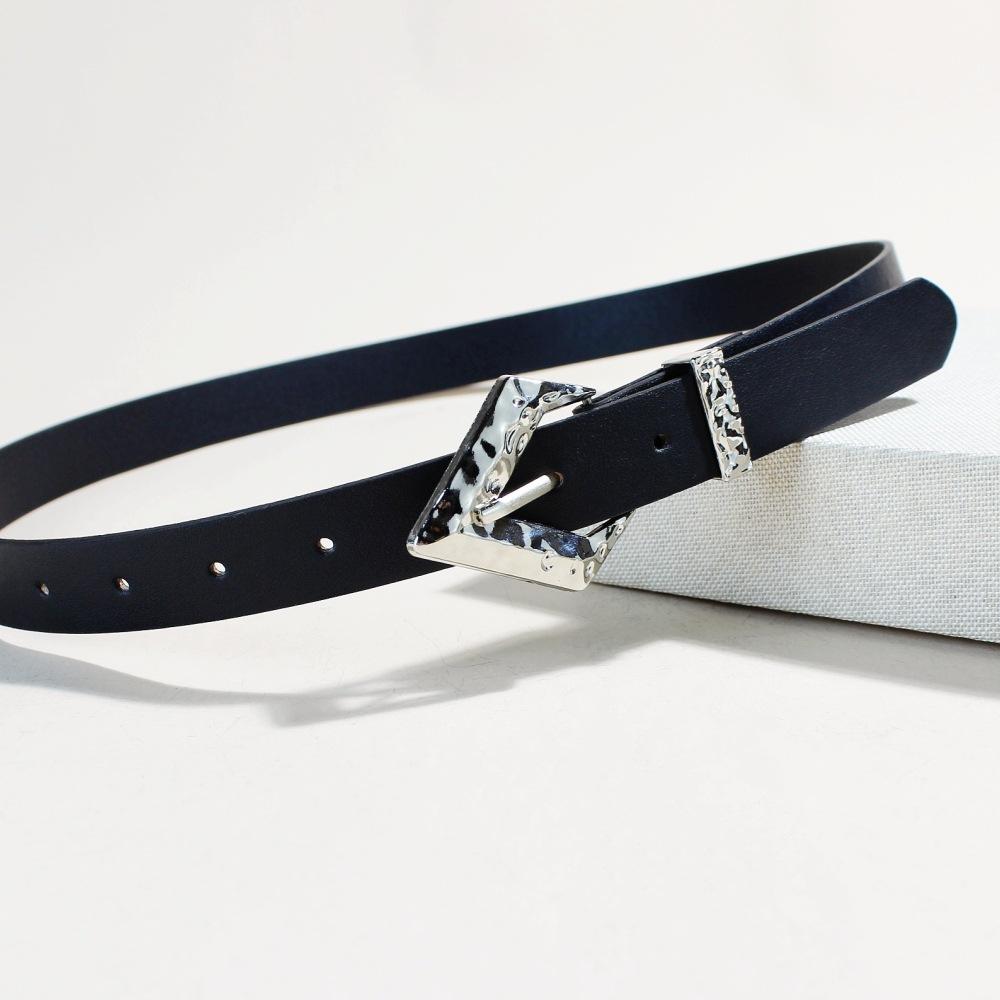 Retro Women S Belt Simple Trendy Cool Alloy Buckle Belt Women S Jeans Decorative Belt 102cm long