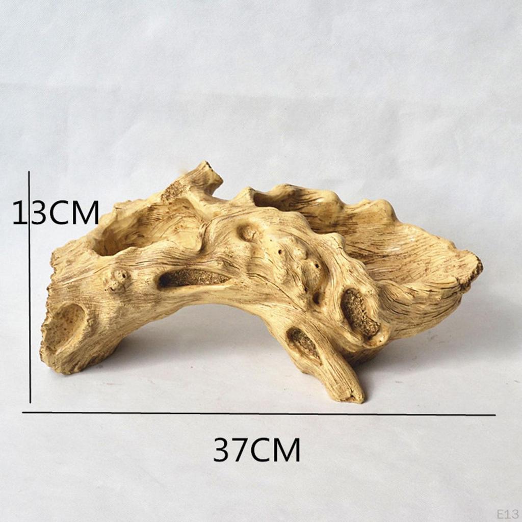 Artificial Driftwood Plante, Resin Flower Pot Container, Irregular for Outdoor