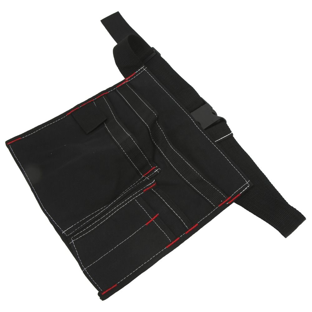 Canvas Tool Belt Bag 5-Pocket Canvas Organizer Durable Waist Hanging Bag Electrician Maintenance