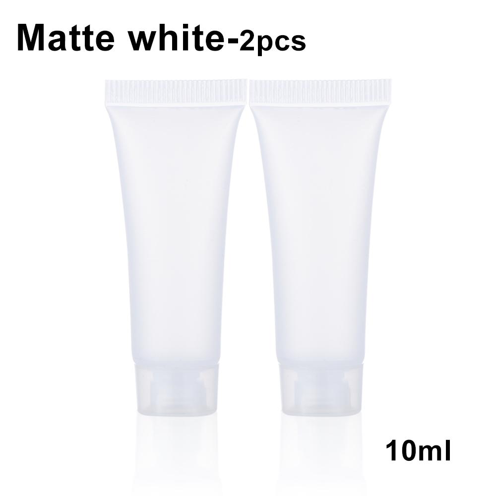2Pcs Travel Size Empty Matte Clear Tube Cosmetic Cream Lotion Shampoo Bath Squeeze Lotion Containers Refillable Bottles