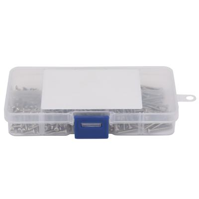 400-teiliges M2.2-Sortiment an selbstschneidenden Schrauben aus Edelstahl mit hoher Festigkeit