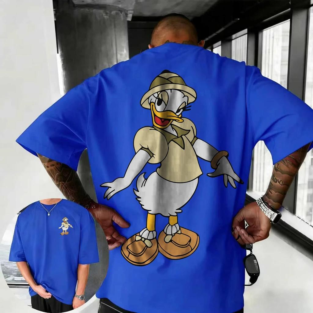 2026 Summer Disney Mickey Mouse Donald Duck Graph Tshirt Fashion Cotton Quality Casual Loose Short Sleeve Classic Unisex