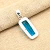 Swiss Blue Topaz Gemstone 925 Solid Sterling Silver Amazing Jewelry Handmade Pendant For Her
