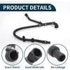 Radiator Hose Heater Hose No.17127646157 for BMW X3 2010-2017 Rubber Coolant Pipe Black 1 Pc