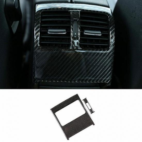 Real Carbon Fiber Inner Rear Air Outlet Vent Cover Trim For Benz 2007-14 C-Class