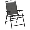 Foldable Garden Chairs 8 Pcs Grey Mottled Steel and Textilene