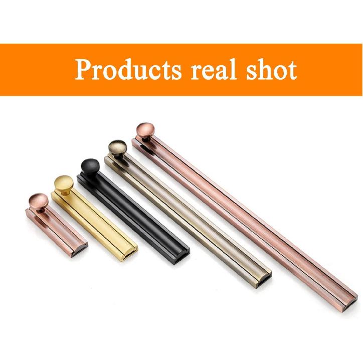 Sliding Lockfor Portable Door Lock, Brushed Finish Sliding Bolt Lock, Solid Cast Brass Barrel Bolt for Cabinets, Fences, Slide Door Lock ?with 6
