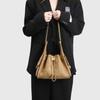 Fall Winter Women Quilted Chain Bucket Bag Trendy Style Faux Suede Handbag Fashion Shoulder Crossbody Ladies Purse