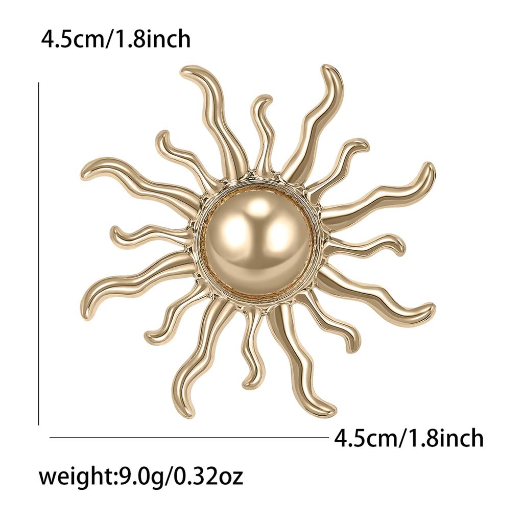 Ramadan Glossy Sun Brooch for Women Unisex Moon Pins Event Funny Luxury Gifts New Year Friends Decoration Party Backpack Clothes