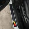 Tricolor Door Sill Protectors For Toyota Tacoma TRD 4Runner Tundra Rav4 Highlander Accessories, Carbon Fiber Front/Rear Door Sill Plate Guard, Retro