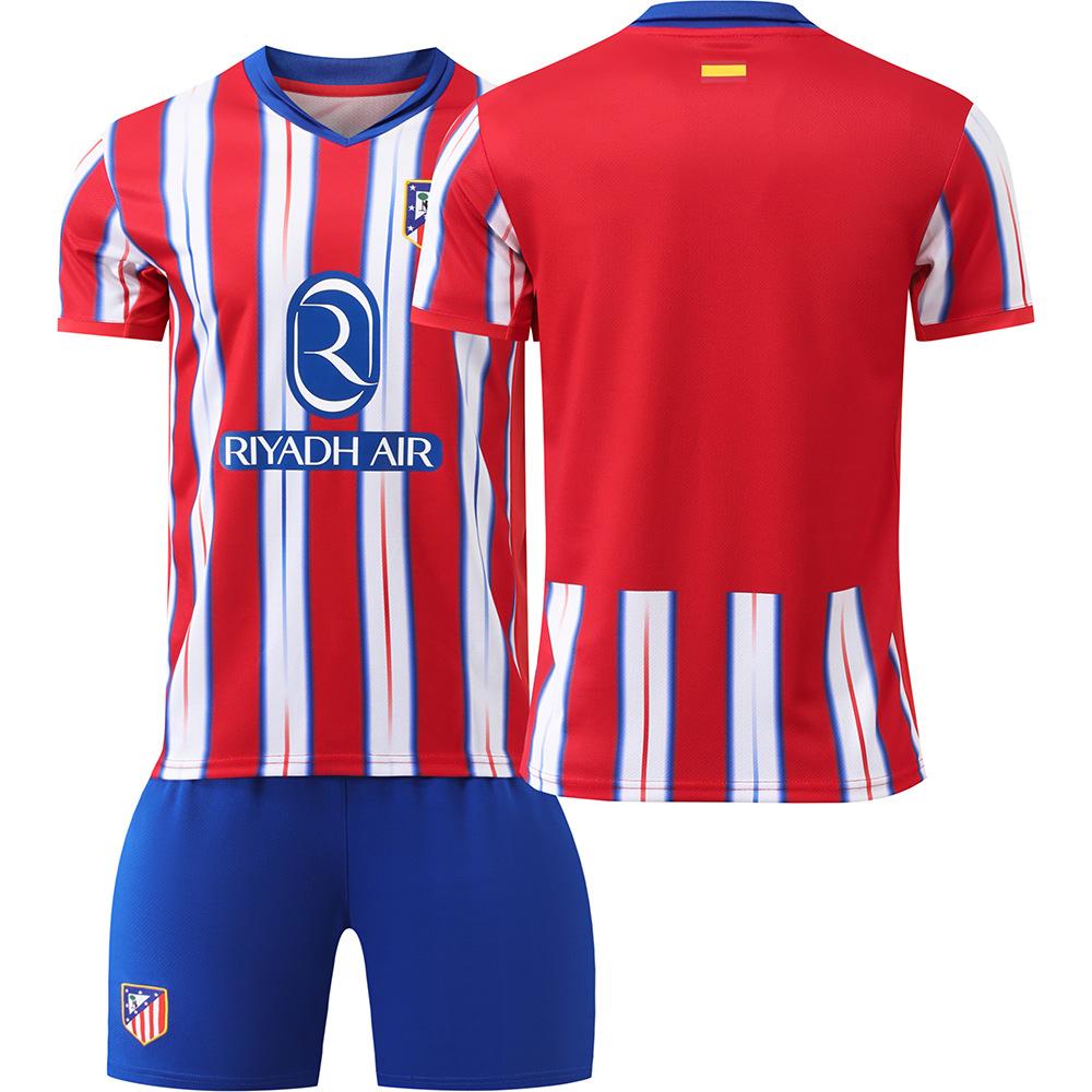 Домашняя футболка Атлетико Мадрид 2024-25 #7 Гризманн #19 Альварес Футбольные майки 16