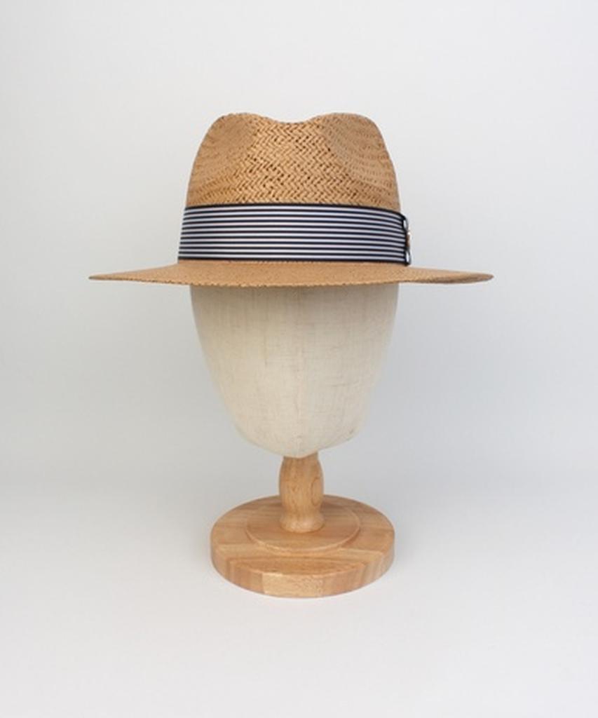 Yunibeosyeolkemiseuteuli Stripe Line Summer Brown Fedora - Big Size Summer Fedora