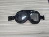 Retro Silver Frame Harley Motorcycle Goggles - Foldable Windproof Antique Bronze Design for Karting