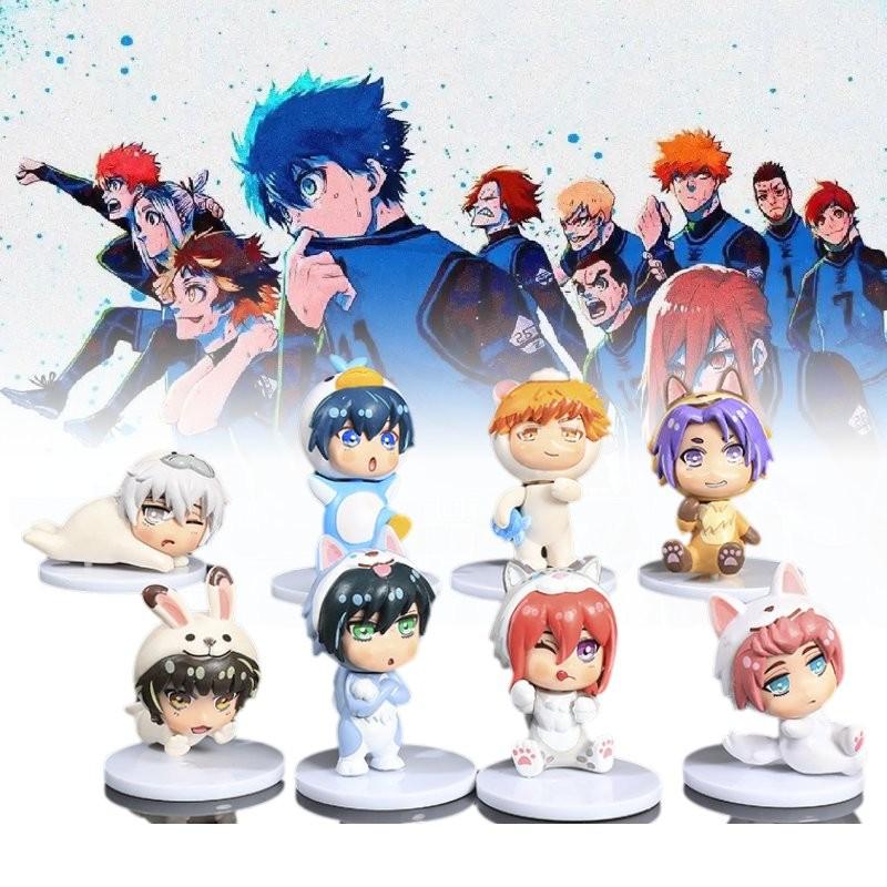 Lock Blue 8pcs Character Pvc Toy Model Desktop Decoration Child Gift Christmas