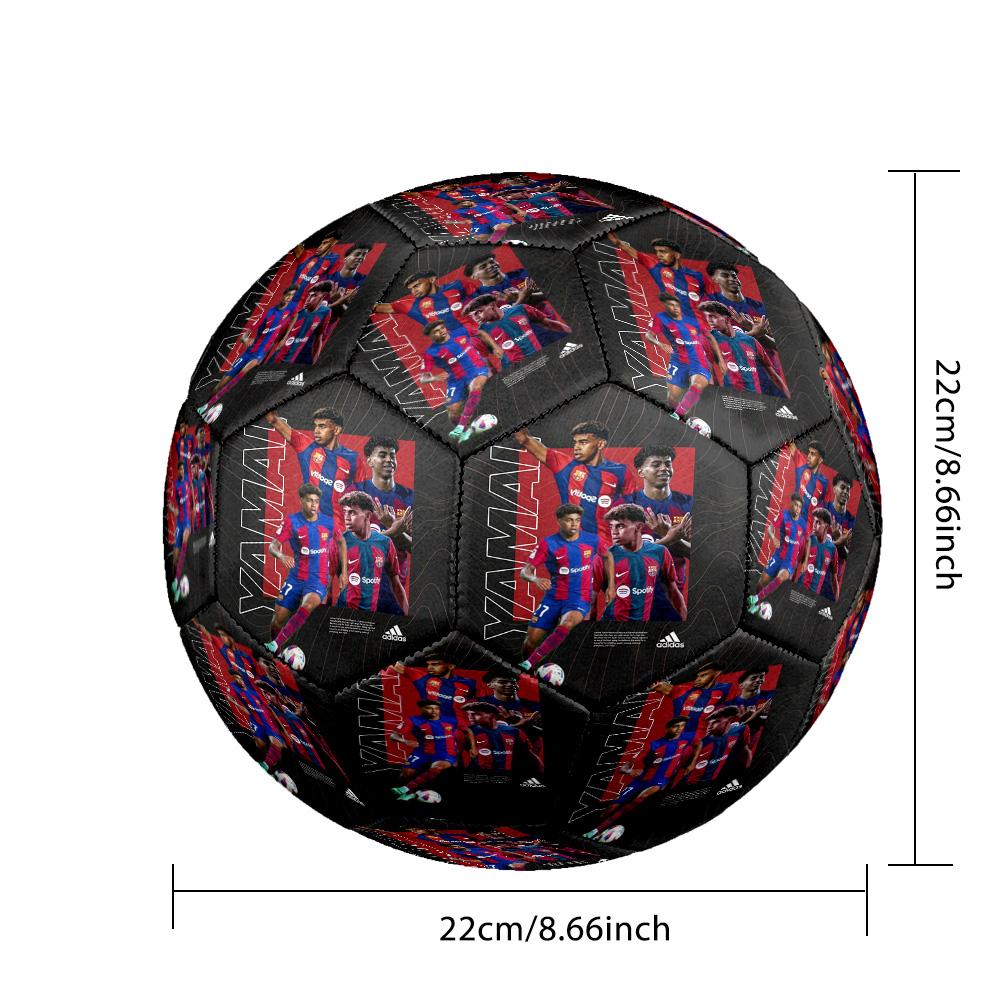 Lamine Yamal 19 Lamine Gonalons Fc Barcelona Size 5 Soccer Football Machine-Stitched Indoor/Outdoor Universal Football for Football Accessories