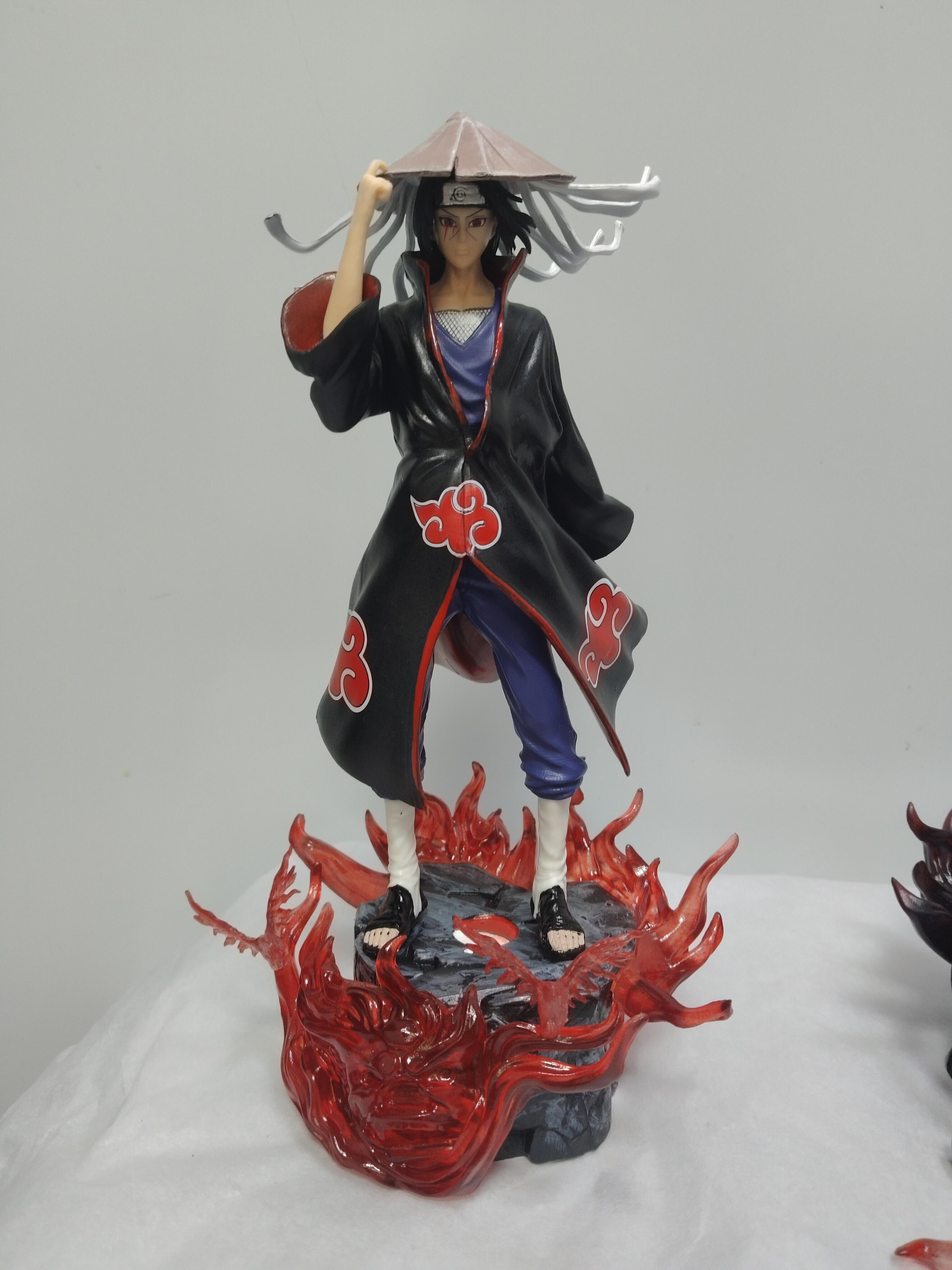 

25 см Аниме Наруто Фигурки Учиха Мадара Дверной Бог Бан Фигурка С Светящейся Основой Статуя Модели Коллекция Детские Игрушки Подарки GK Подходит для Детей