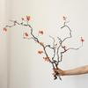 Zen Wabi-sabi Dried Flower Vase for Living Room or Hotel Decor with Dragon Jujube Branches