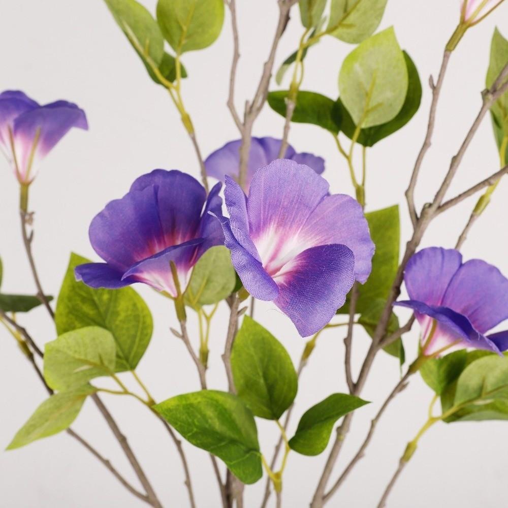 Long Branch Artificial Viola Tricolor Flower Plastic Simulation Silk Heartsease Flowers Handmade Real Touch Artificial Greenery