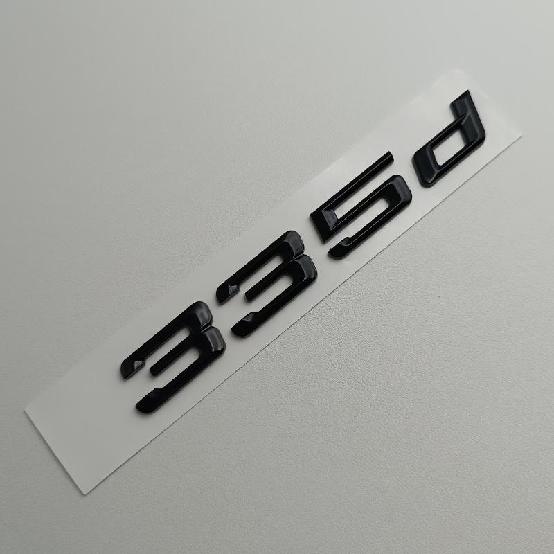 3D ABS Black Logo 318d 316d 325d 330d 320d Emblem Letters Car Sticker Rear Trunk Badge For E90 E46 E91 E92 E93 F30 Accessories